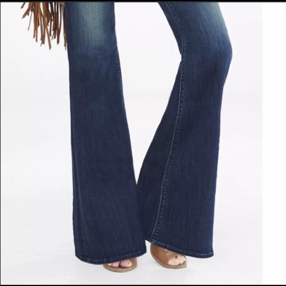 Express Mid Rise Wide Leg Flare Jeans NWT 00 - Picture 3 of 8